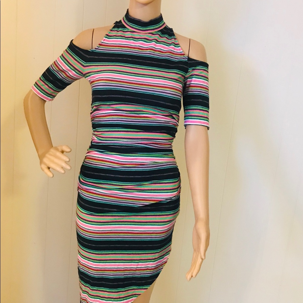 Asymmetric Colorful casual dress size xsmall NWOT